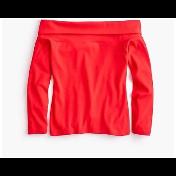 J. Crew Tops - J Crew Off the shoulder foldover top. NWT